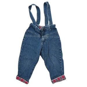 Vintage Baby Overalls by Arizona Jeans little plaid denim 2T toddler